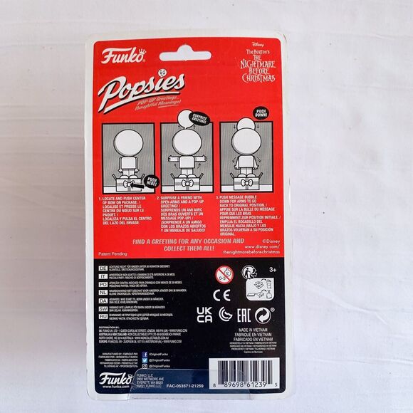 Funko Pop! Popsies Disney Sally Pop-up Nightmare Before Christmas Valentines New - Picture 3 of 5